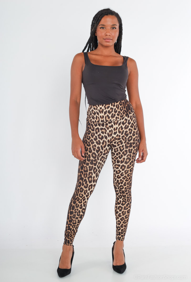 Womens leopard print on sale leggings