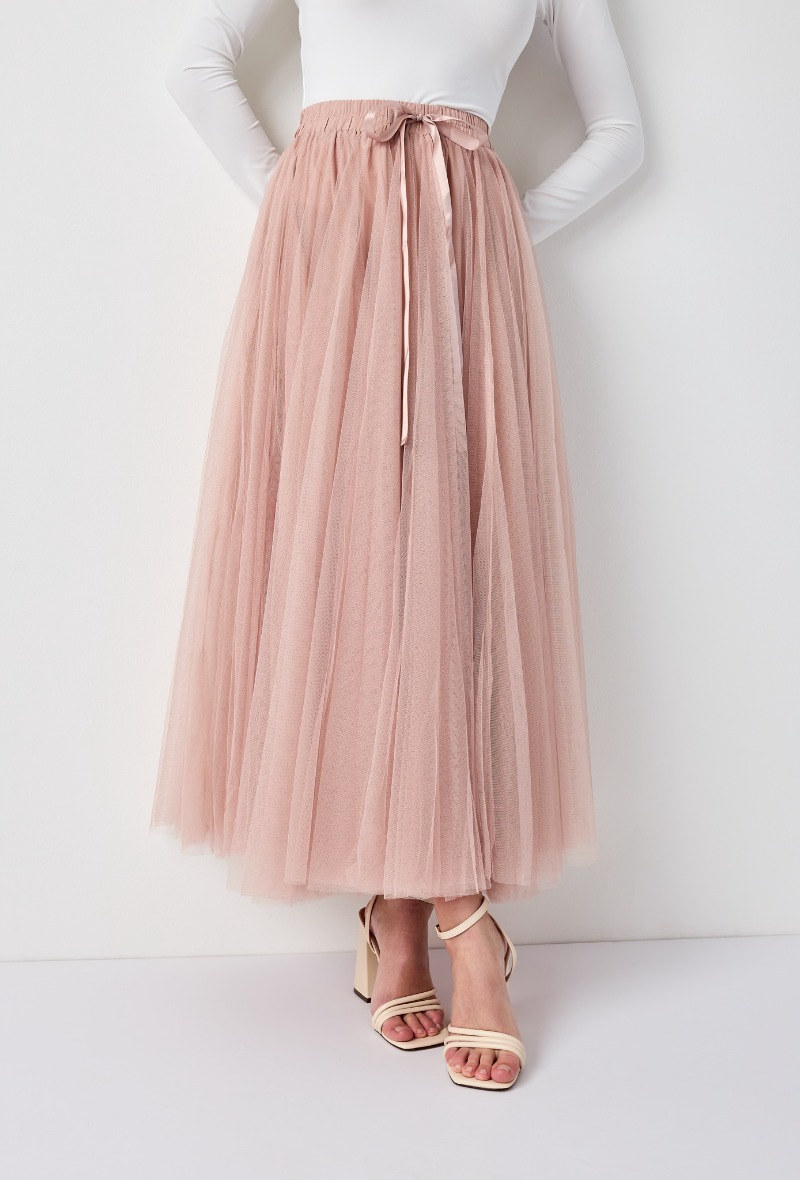 Long tulle skirt - Fall-Winter Colors Choklate | Paris Fashion Shops