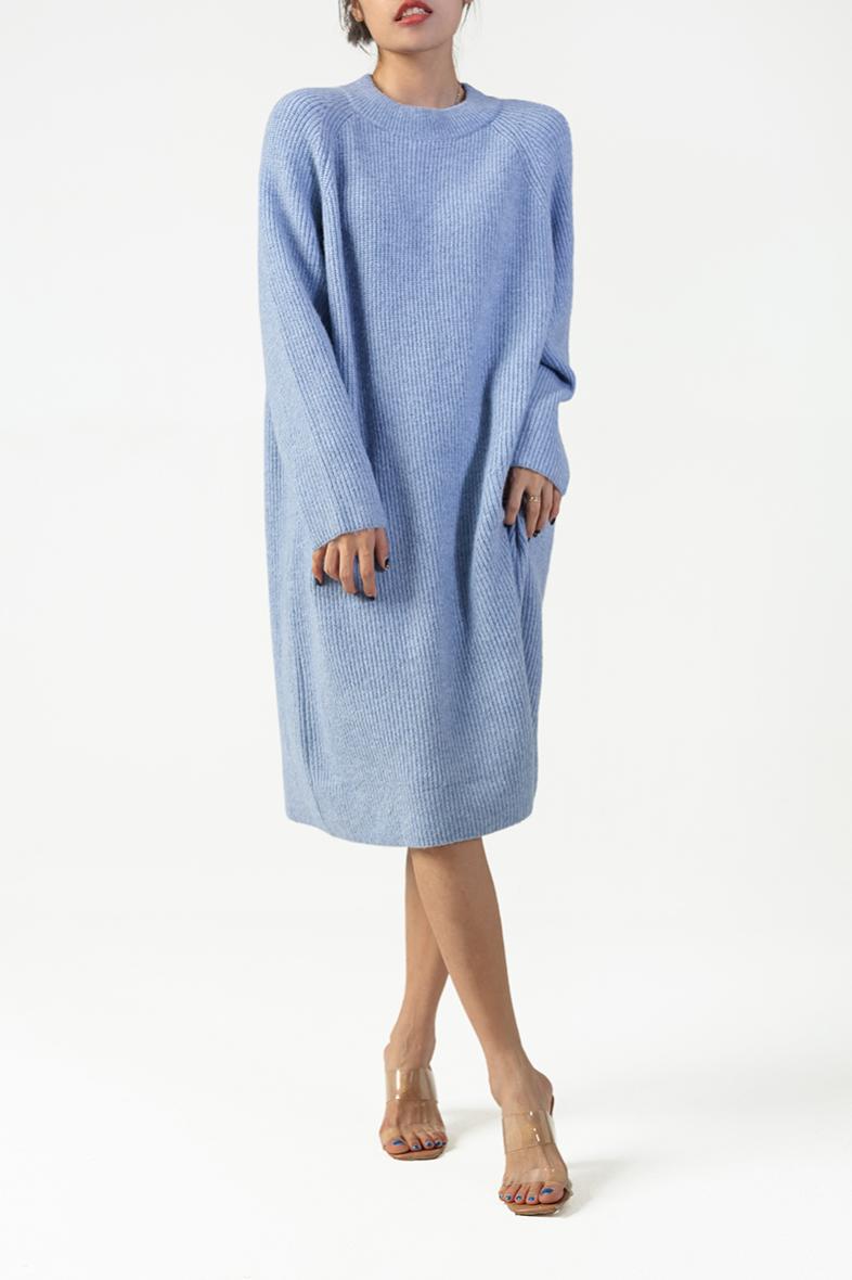 Light blue shop wool dress