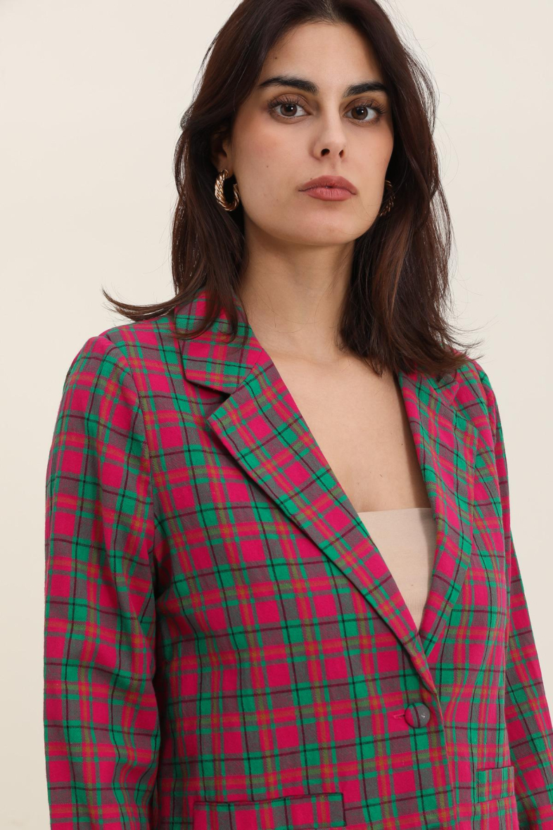 Checked Blazer Jacket DAPHNEA | Paris Fashion Shops