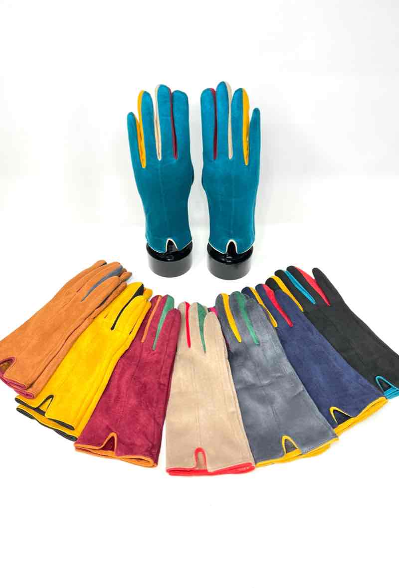 Gants chauds pour femme - hiver 2023 - écran tactile de doigt - Couleur  patchwork anti-froid plus velours gants