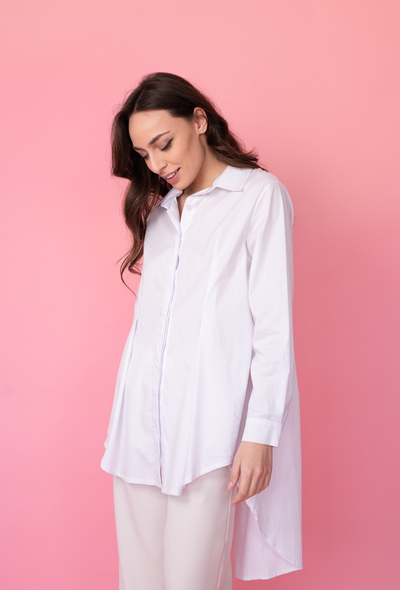 Short front, long back poplin shirt Garçonne | Paris Fashion Shops