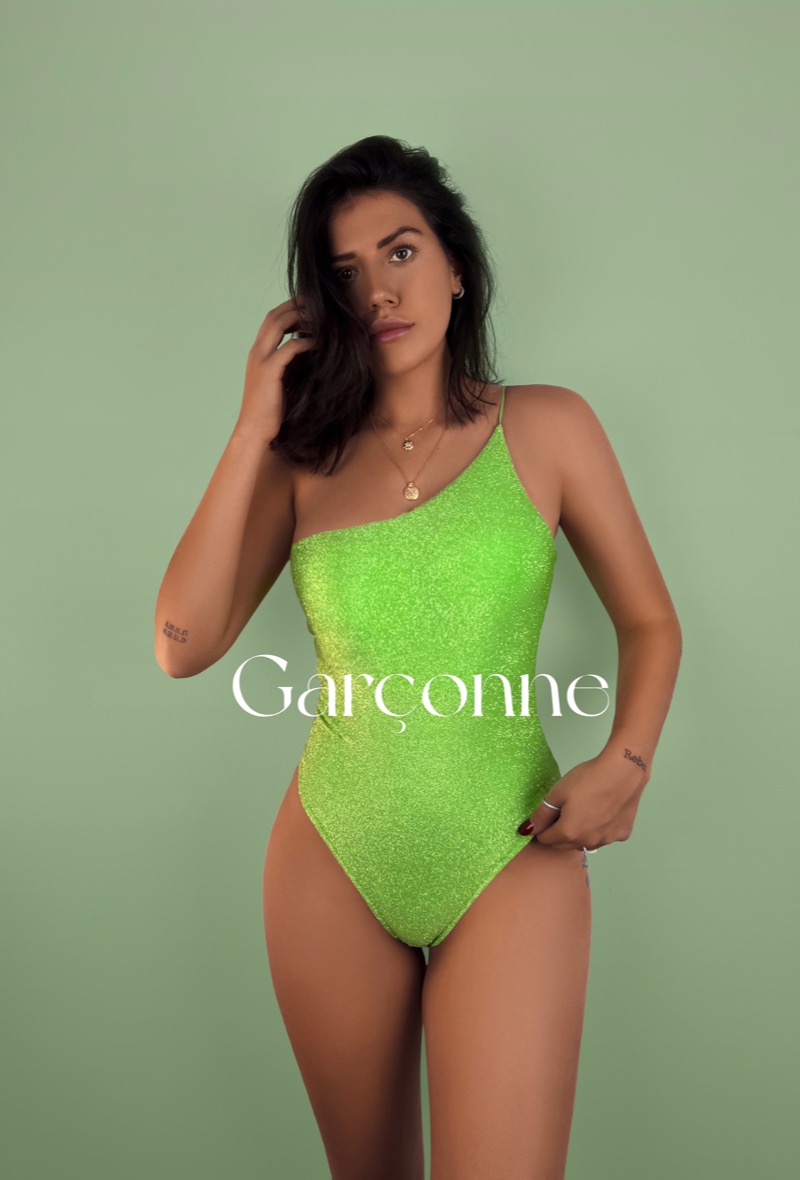 Maillot de bain Enfant « Lilou » - Lurex Vert