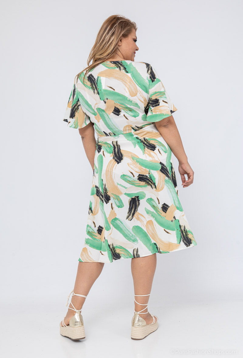 Robe portefeuille GRANDE TAILLE H-3 | Paris Fashion Shops