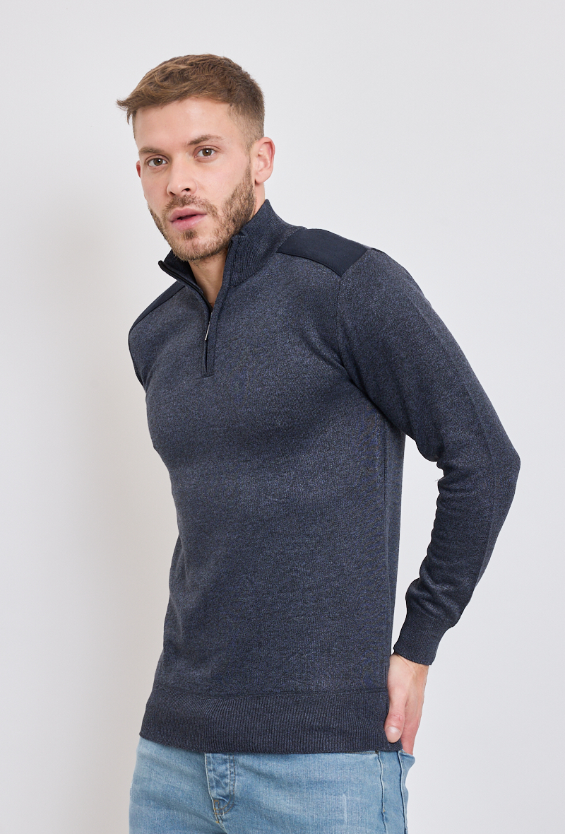 Men's zipped collar sweater SD7 | Paris Fashion Shops