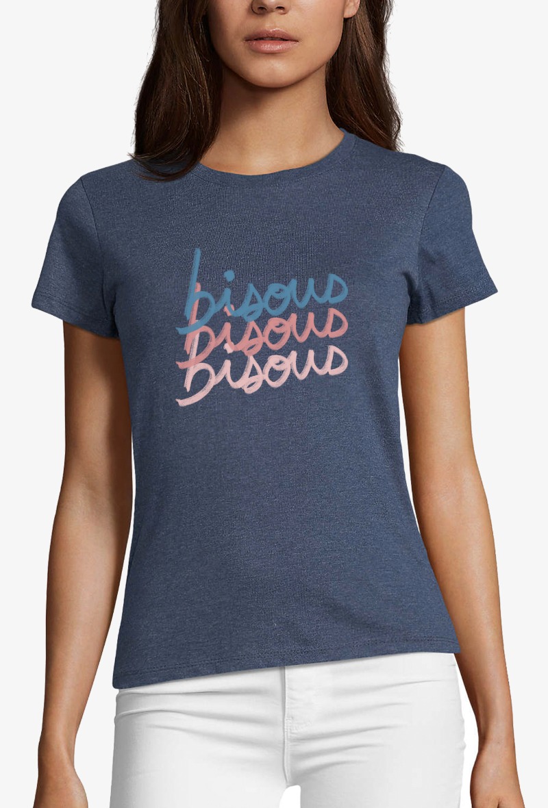 T shirt adulte Femme Bisous bisous bisous