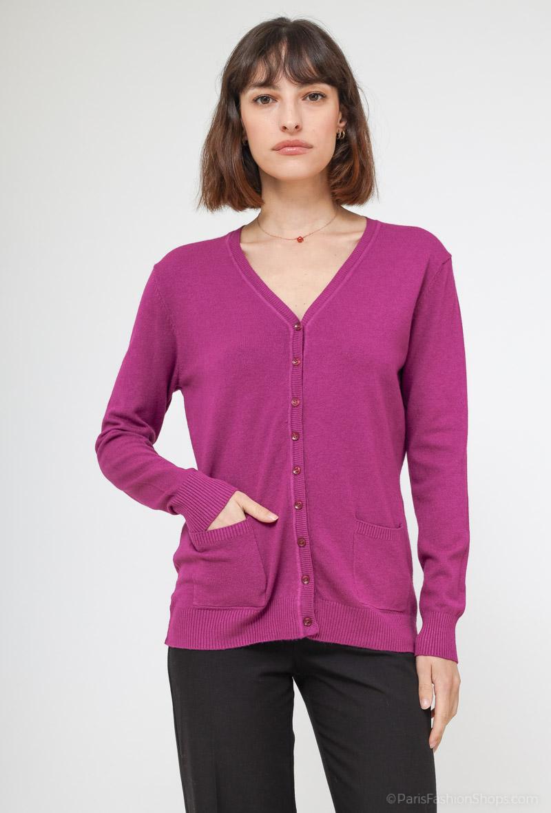 V neck cardigan with on sale pockets