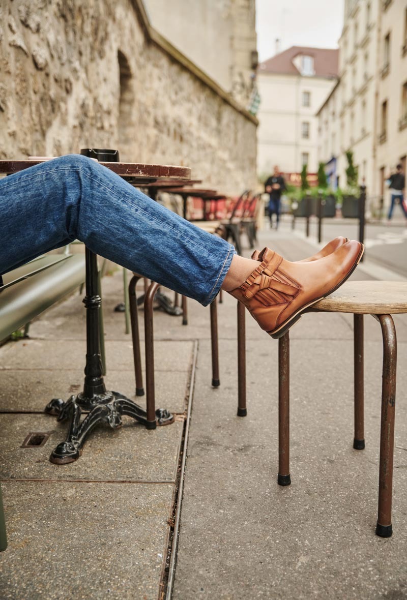 BOOTS LEATHER Manoukian Chaussures Paris Fashion Shops