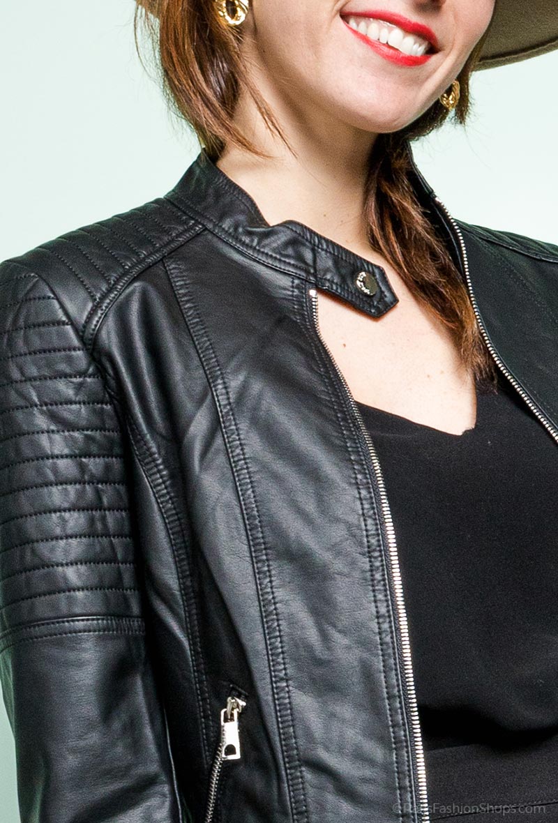 Fake leather jacket Miss Sissi | Paris Fashion Shops