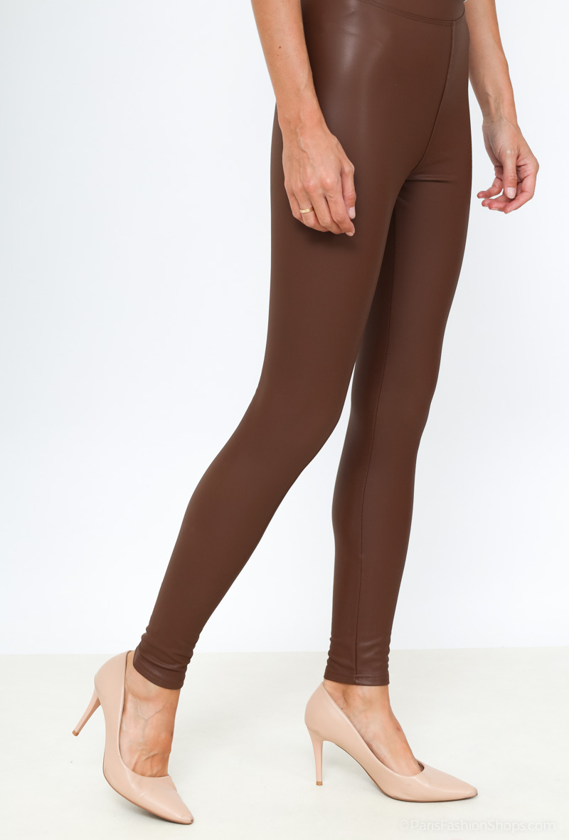 Leather Effect Thermal Leggings