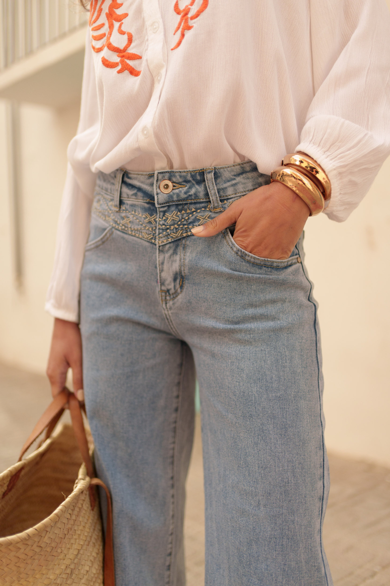 Embroidered jeans