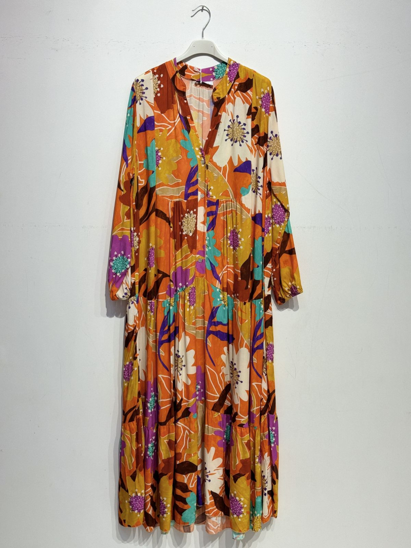 Long printed dress Noéline | Paris Fashion Shops