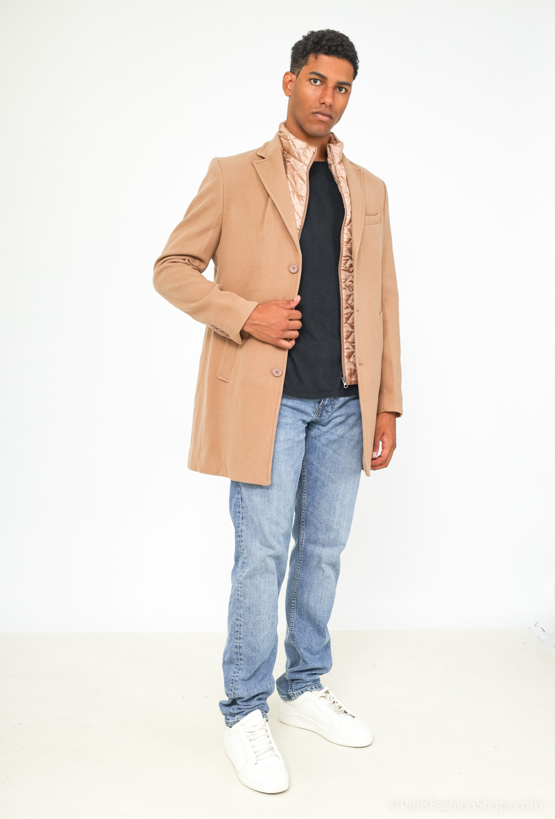 MANTEAU HOMME BEIGE MACKTEN