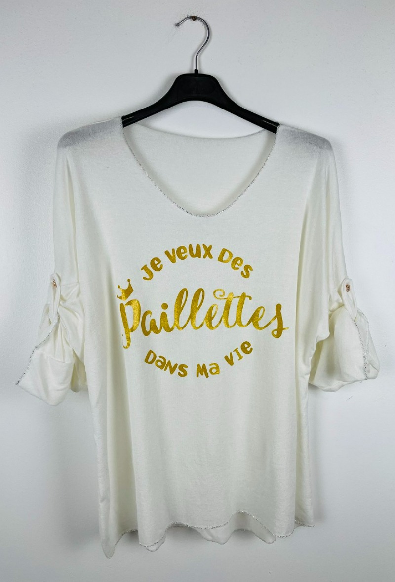 Je veux des paillettes dans ma vie tee shirt hot sale