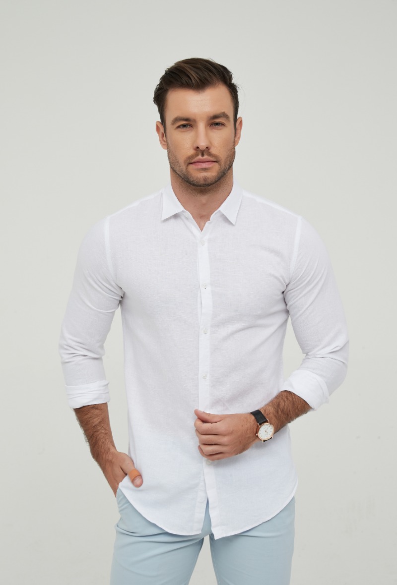 Witte 2025 blouse man