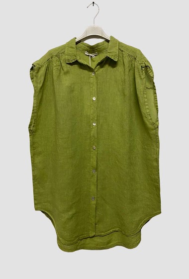 Wholesaler 123LINO - Linen shirt without sleeves