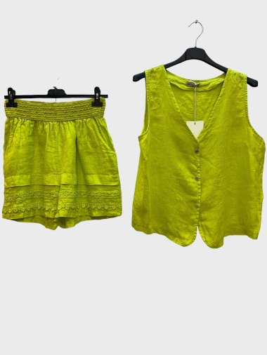 Wholesaler 123LINO - linen shorts set