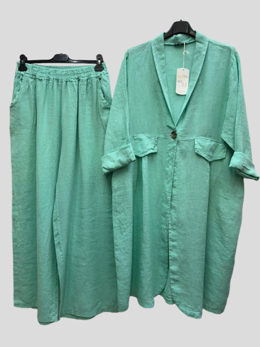 Mayorista 123LINO - Conjuntos de pantalones de chaqueta de lino