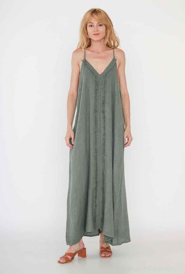Wholesaler 123LINO - Long linen dress with straps