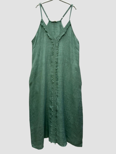 Wholesaler 123LINO - Long linen strap dress