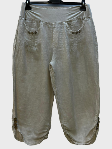 Mayorista 123LINO - Pantalones cropped de lino