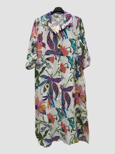 Grossiste 123LINO - Robe chemise en lin