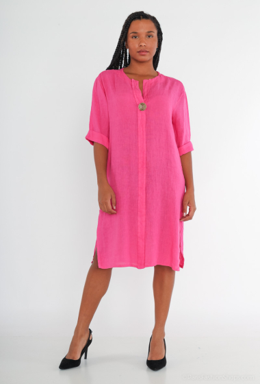 Wholesaler 123LINO - Short linen dress
