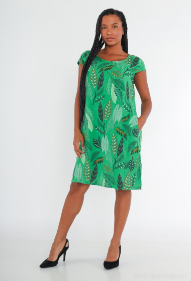 Wholesaler 123LINO - Short linen dress