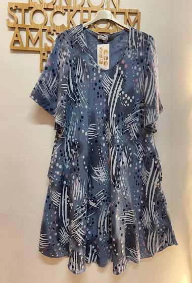 Großhändler 123LINO - Bedrucktes Kleid