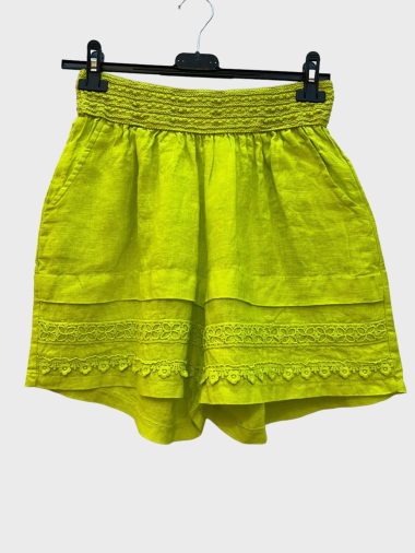Wholesaler 123LINO - SHORTS WITH LACE AND TWO POCKETS