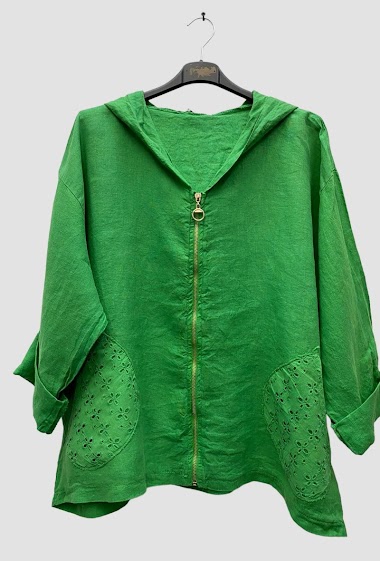Wholesaler 123LINO - Linen hooded jacket