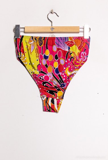 Großhändler 2W Paris - Bikinihose mit hohem Bund und Print