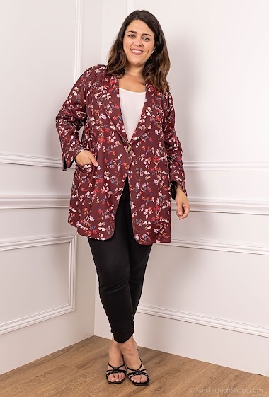 Wholesaler 2W Paris - Small floral print blazers with one button