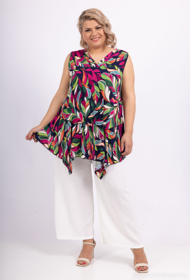 Wholesaler 2W Paris - Printed sleeveless blouse