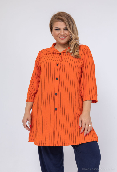 Wholesaler 2W Paris - Striped shirt with 3/4 sleeves