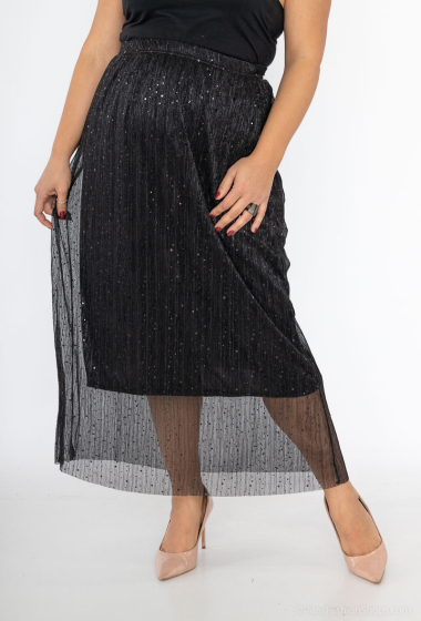 Wholesaler 2W Paris - Sequined pleated tulle skirt
