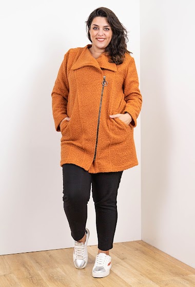 Wholesalers 2W Paris - Plush terry coat with zip