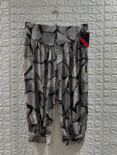 Wholesaler 2W Paris - Seven-point print cropped pants with elastic waist