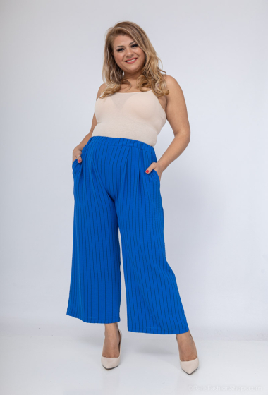 Wholesaler 2W Paris - Loose cropped pants with striped pockets