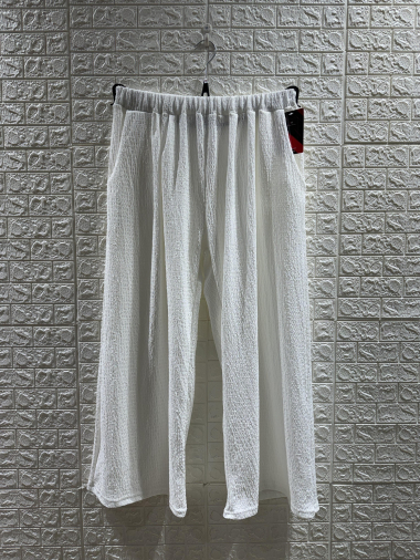 Großhändler 2W Paris - Weite Hose mit Taschen aus plissiertem Stoff