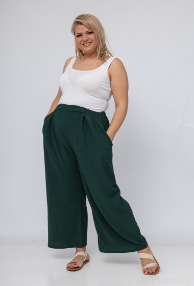 Wholesaler 2W Paris - Loose pants with pockets in pleated fabrics