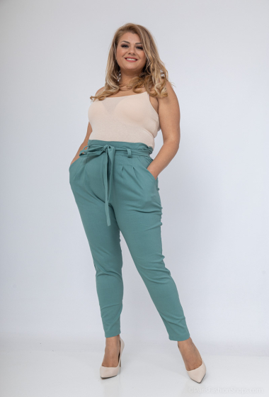 Wholesaler 2W Paris - Belted pants with gathered waist