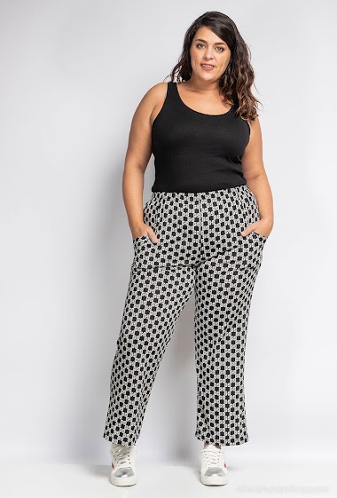 Fluid printed trousers