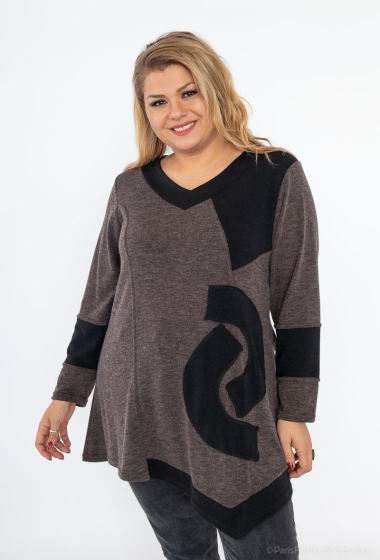 Wholesaler 2W Paris - Color Block V-Neck Sweater