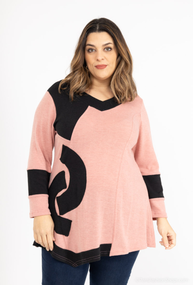 Wholesaler 2W Paris - Color Block V-Neck Sweater