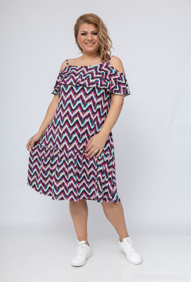 Wholesaler 2W Paris - Dress with thin straps in sleeveless print