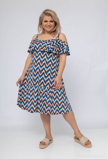 Wholesaler 2W Paris - Dress with thin straps in sleeveless print