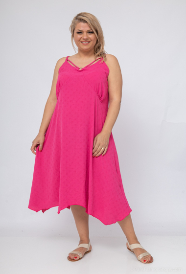 Wholesaler 2W Paris - Dress with fine straps in fabrics like linen