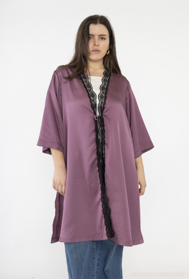 Wholesaler 2W Paris - Satin Lace Hem Nightgown