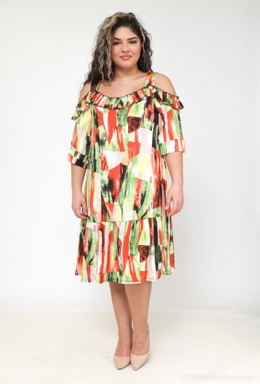 Wholesalers 2W Paris - Ruffled printed dress